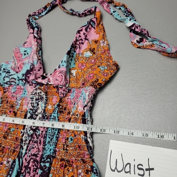 Cherry krave boho colorful halter summer dress juniors size large (13) - Picture 8 of 10